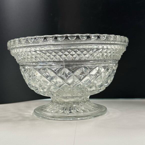 Vintage Wexford Candy Dish Bowl by Anchor Hocking 6 5/8 inch Footed - Picture 3 of 11